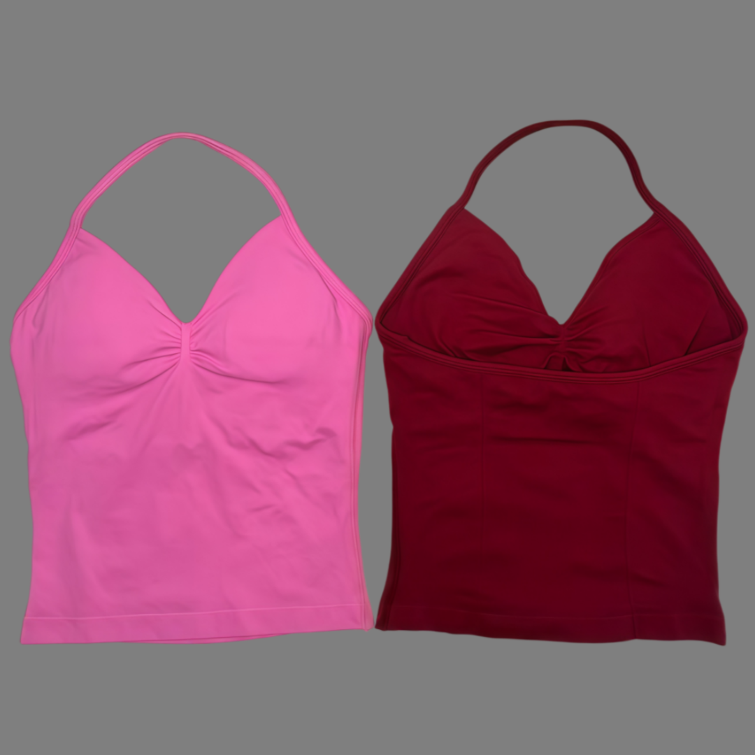 Women Gym Workout Tank Top Hal - T Shirt Bra Seamless ulasan dan harga