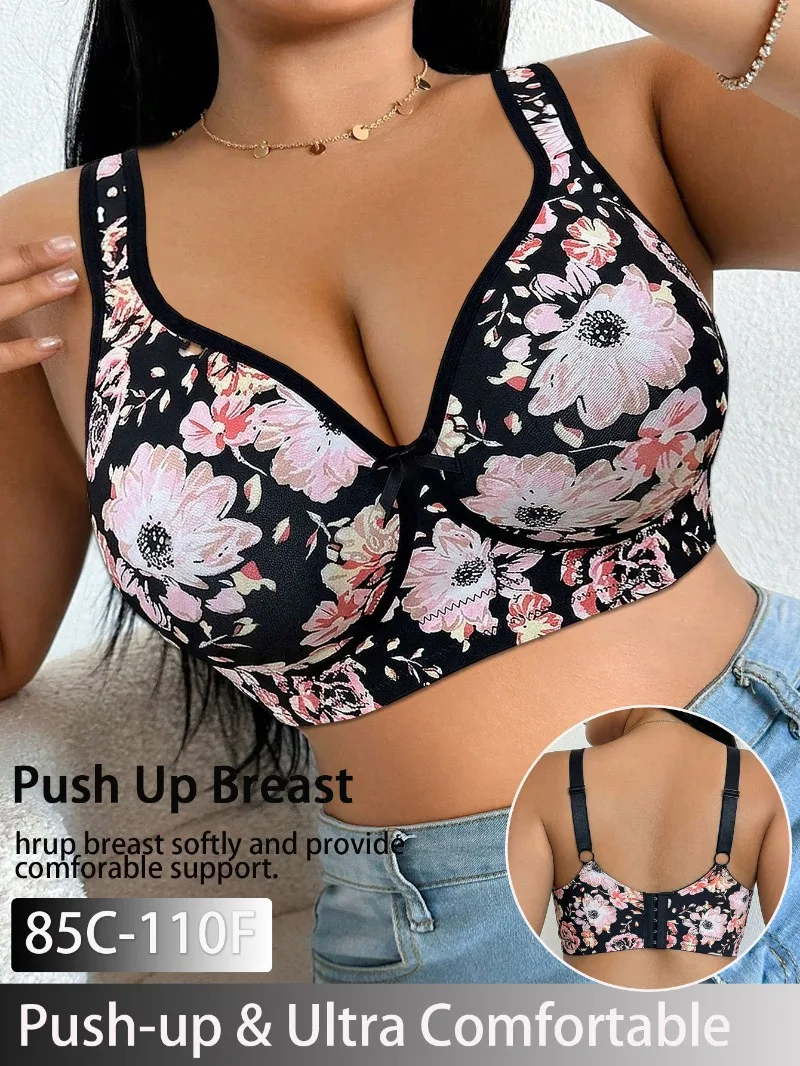 Plus Size Women Bra Lace Push  - Full Coverage Bra ulasan dan harga
