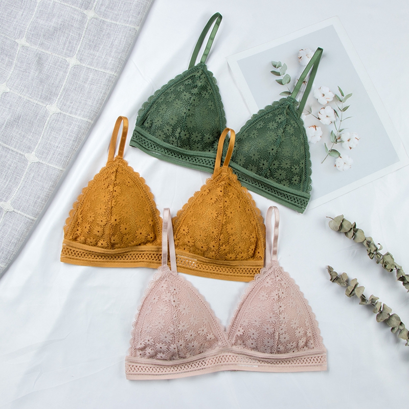 Sexy Floral Lace Bra Top For W - Lace Bralette Set ulasan dan harga